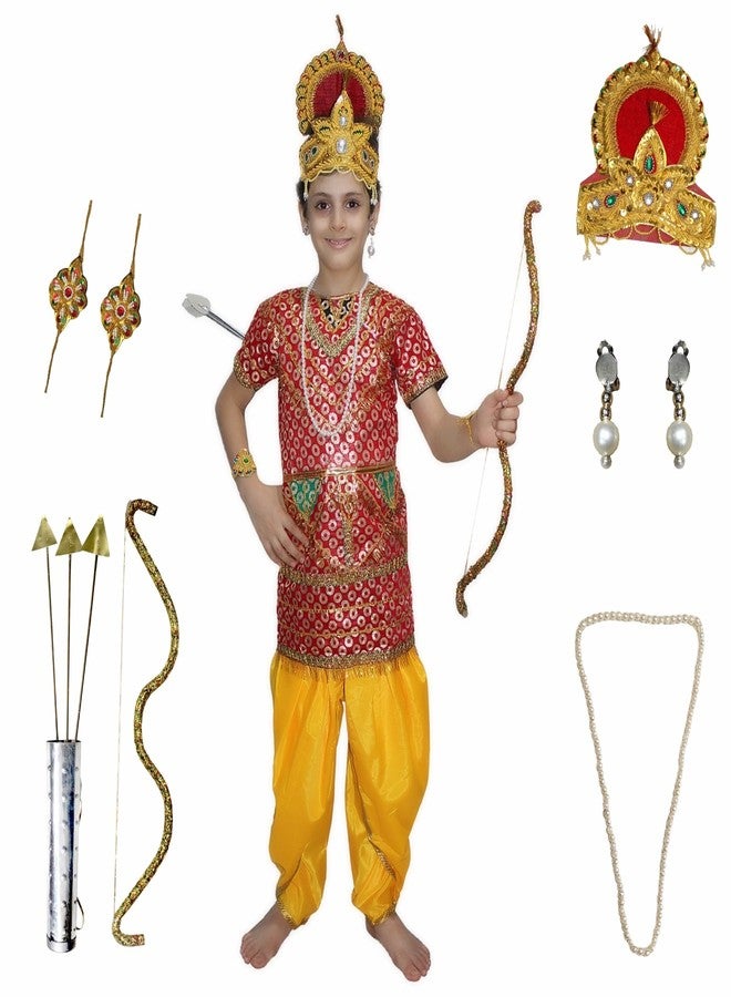 كاكو فانسي دريسيس زي تنكري فاخر من كاكو، فستان راجا رام، مناسب لعروض رامليلا/دوسيهرا/شخصيات أسطورية، للأولاد من عمر 7-8 سنوات - Image 1